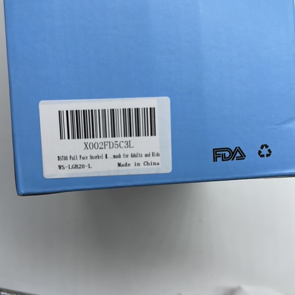 Mask Snorkeling Full Face 180 Vision Mask WSTOO—Color Green & Black - Picture 5 of 9